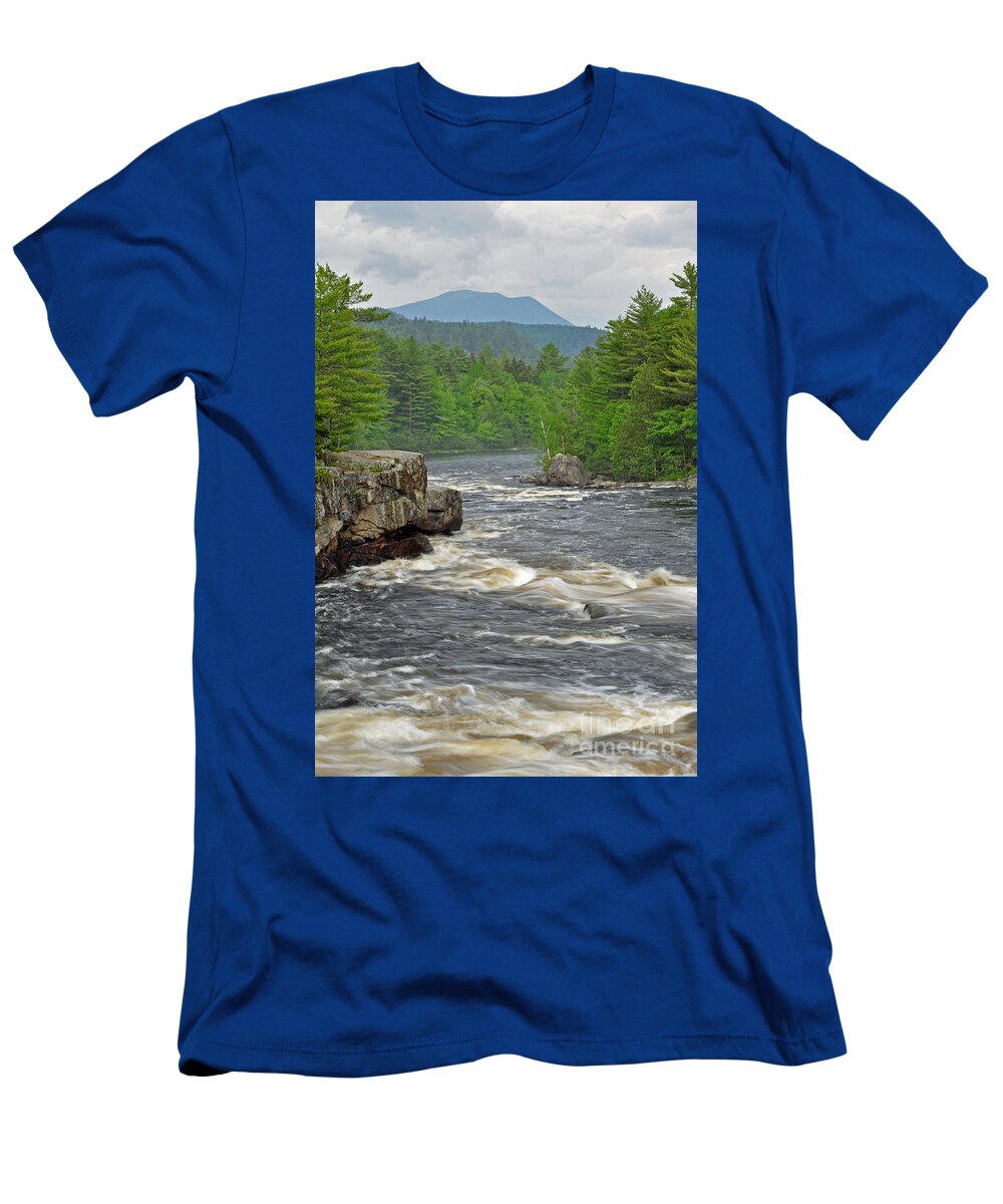 Crib Works T-Shirt featuring the photograph Katahdin and Penobscot River by Glenn Gordon