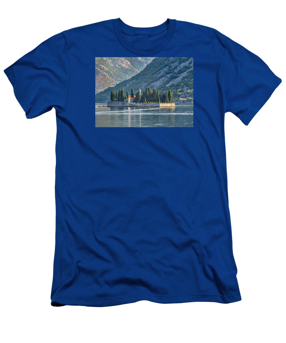 Dalmatian Coast T-Shirt featuring the photograph Kotor Bay St. George Island by Alan Toepfer