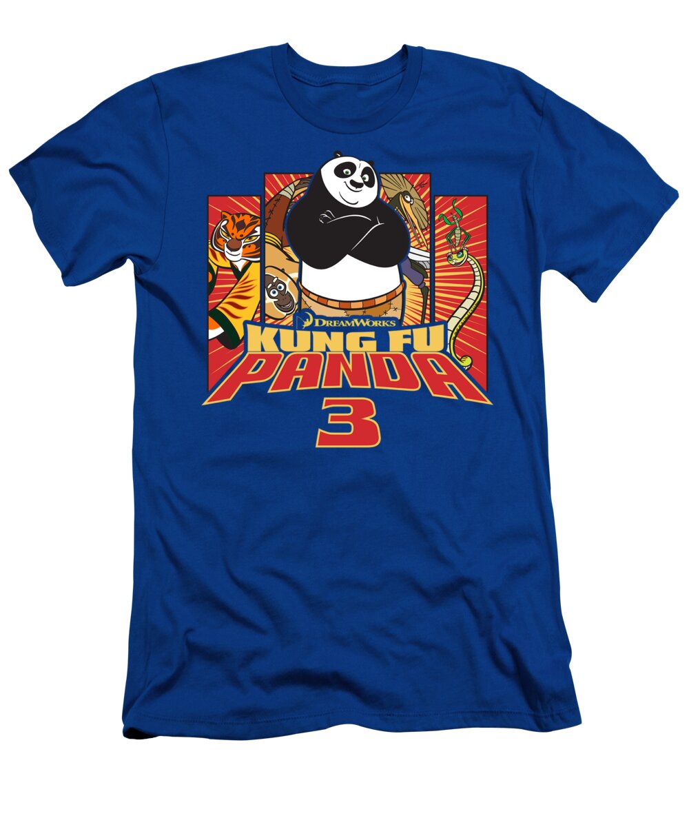  T-Shirt featuring the digital art Kung Fu Panda - Kung Furry by Brand A