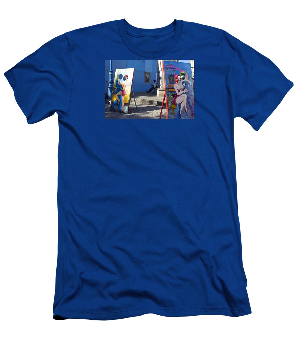 La Boca T-Shirt featuring the photograph La Boca Blue by Venetia Featherstone-Witty