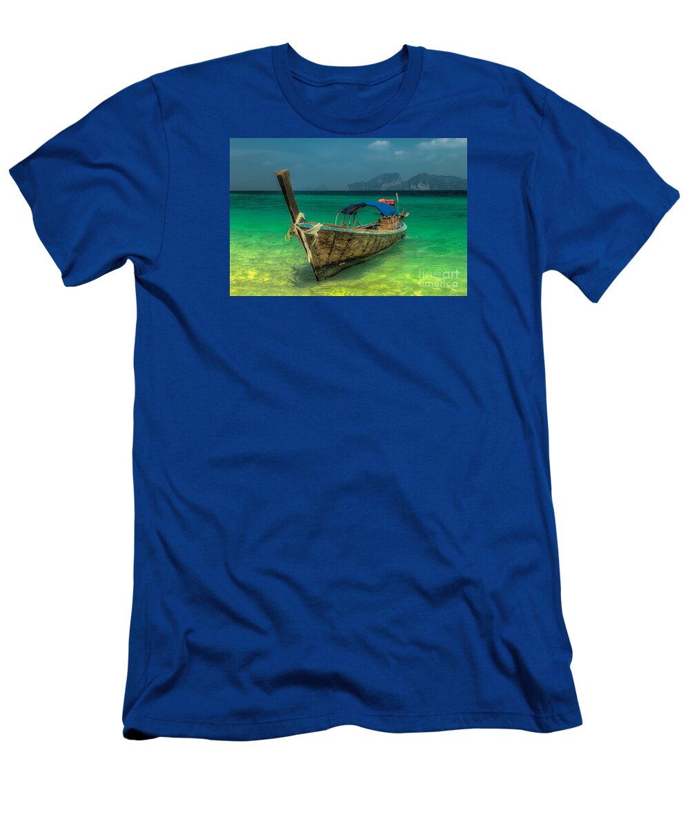 Koh Lanta T-Shirt featuring the photograph Long Tail Boat Thailand by Adrian Evans