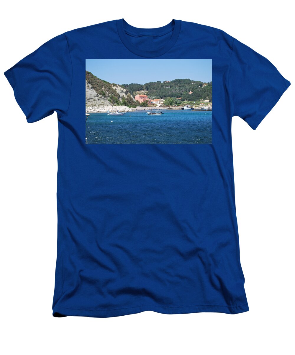 Seascape T-Shirt featuring the photograph Loutsi Bay 3 by George Katechis