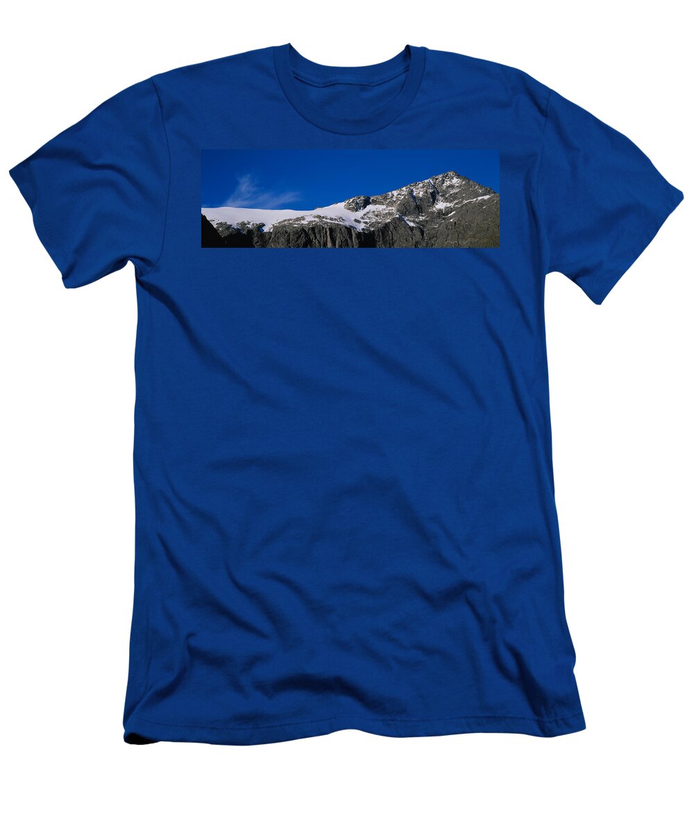 Photography T-Shirt featuring the photograph Low Angle View Of Snow On A Mountain by Panoramic Images