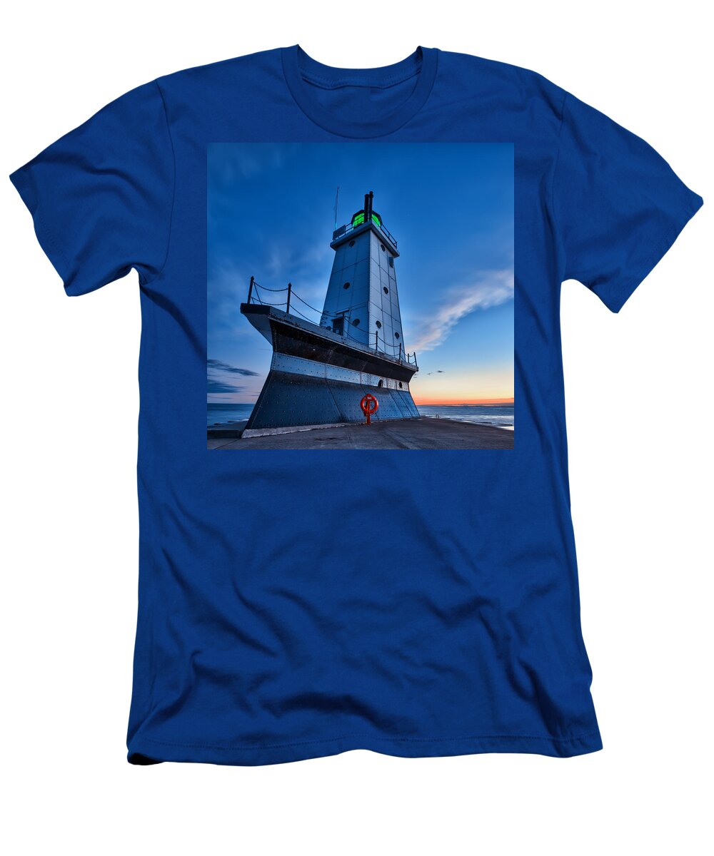 Lighthouse T-Shirt featuring the photograph Ludington Lighthouse by Sebastian Musial