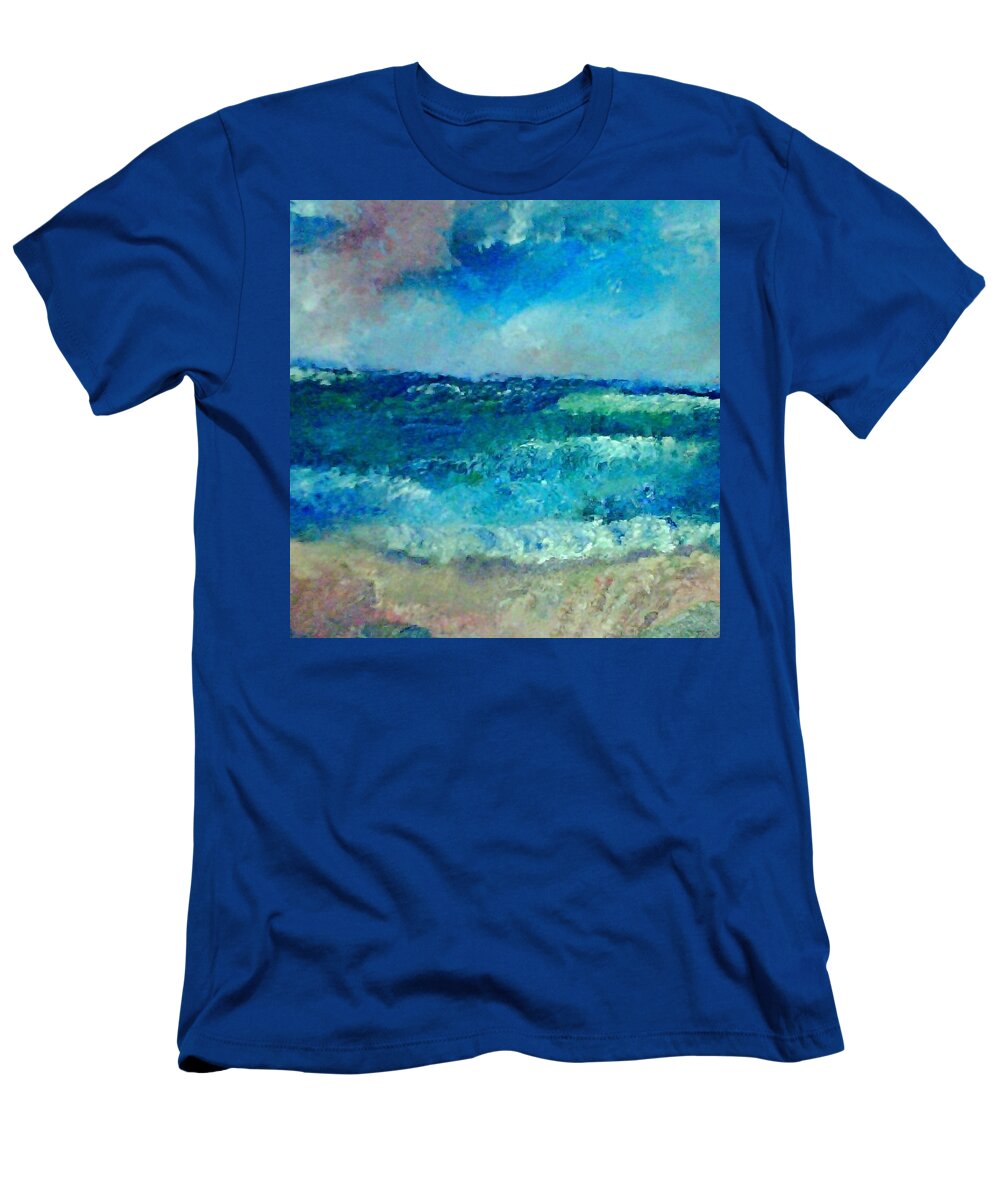 Water T-Shirt featuring the painting Majestic Fury by Suzanne Berthier