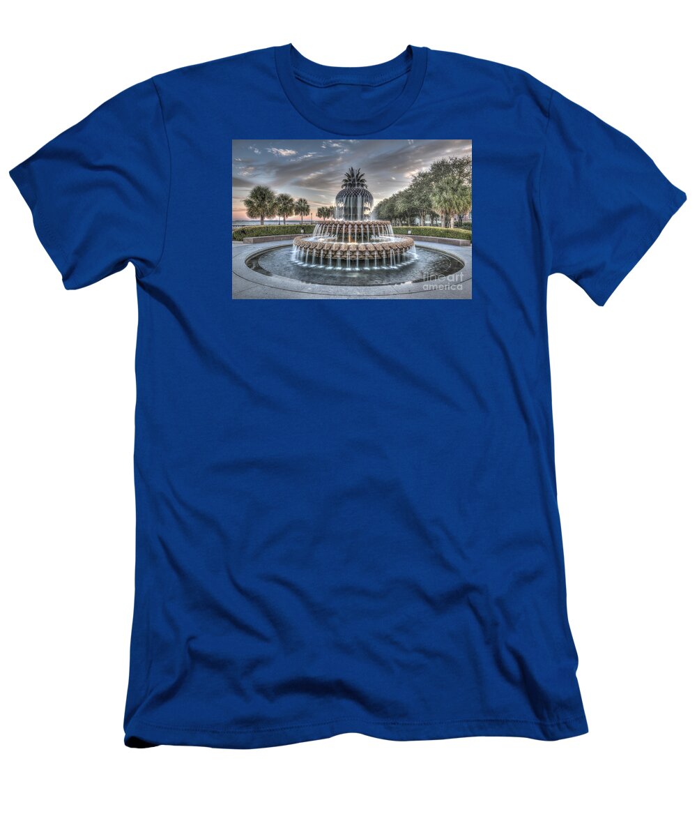 Pineapple Fountain T-Shirt featuring the photograph Make A Wish by Dale Powell