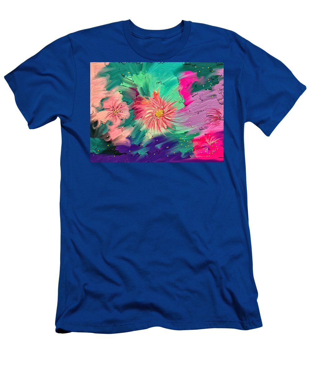 Flower T-Shirt featuring the painting Memories of Summer by Angela Stanton