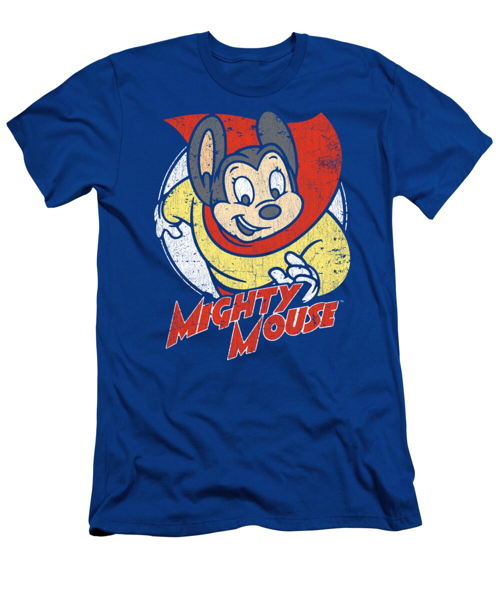  T-Shirt featuring the digital art Mighty Mouse - Mighty Circle by Brand A