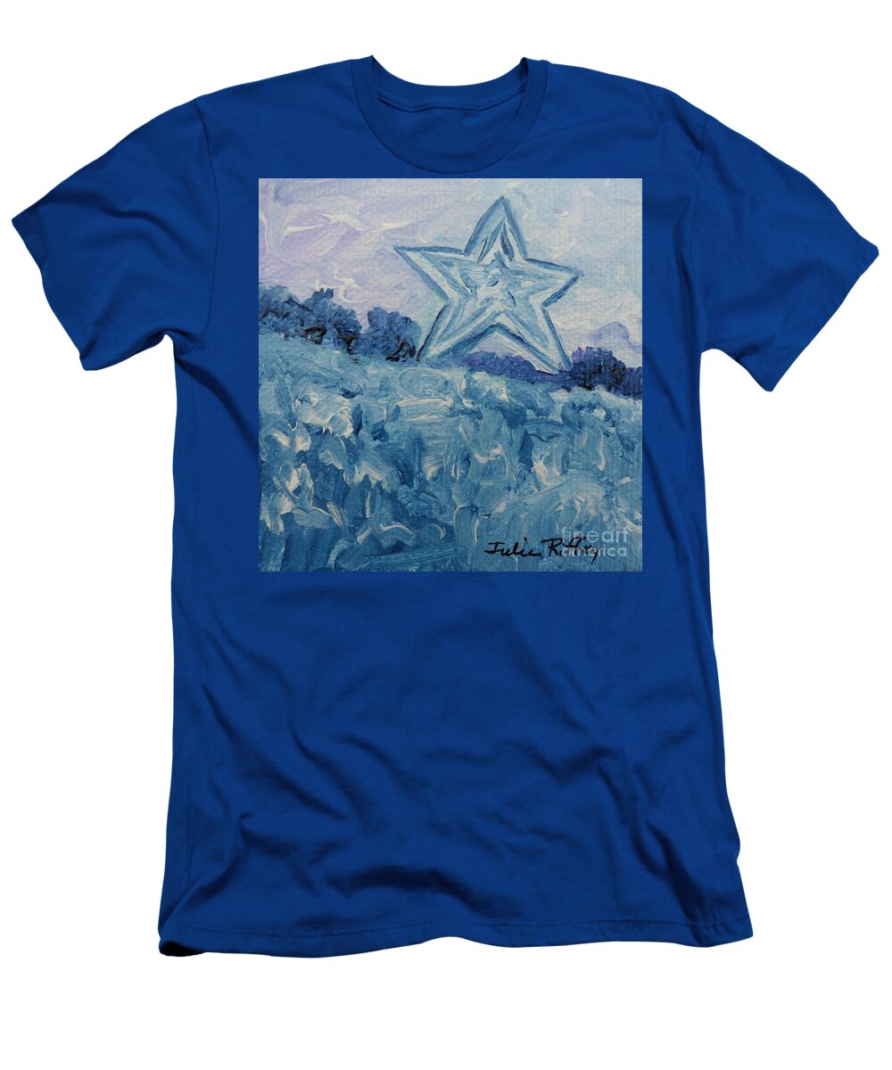 Mill Mountain Star T-Shirt featuring the painting Mill Mountain Star by Julie Brugh Riffey