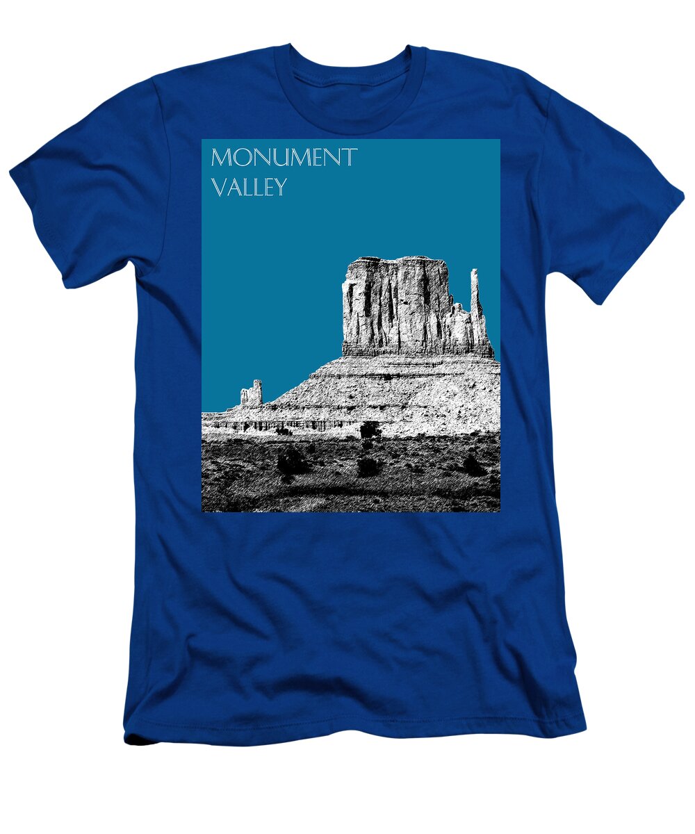 Pen And Ink T-Shirt featuring the digital art Monument Valley - Steel by DB Artist