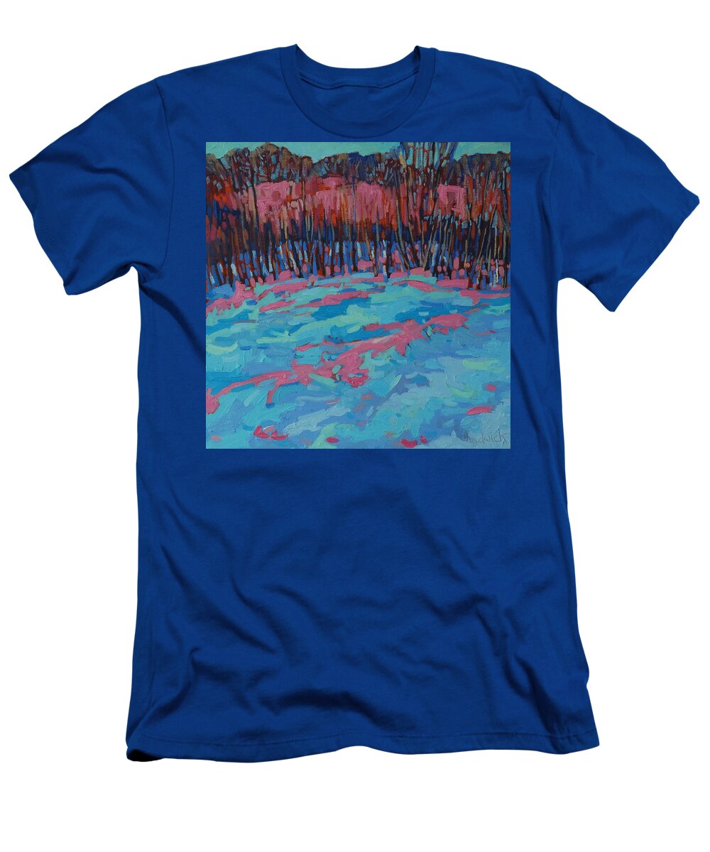 Chadwick T-Shirt featuring the painting Morning Forest by Phil Chadwick