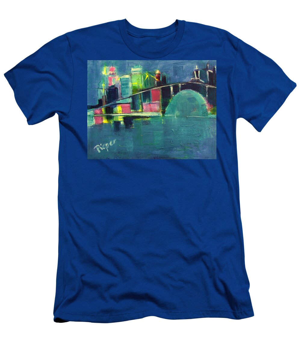 Abstract Of Cityscape T-Shirt featuring the painting My Kind of City by Betty Pieper