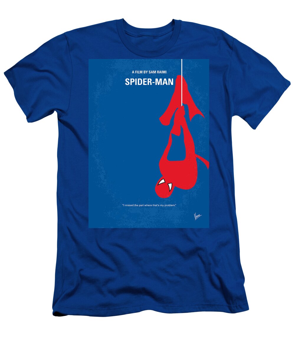 Spider-man T-Shirt featuring the digital art No201 My Spiderman minimal movie poster by Chungkong Art