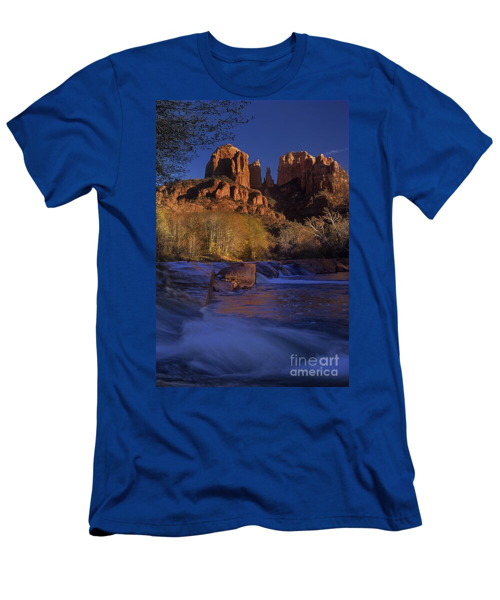 North America T-Shirt featuring the photograph Oak Creek Crossing Sedona Arizona by Dave Welling