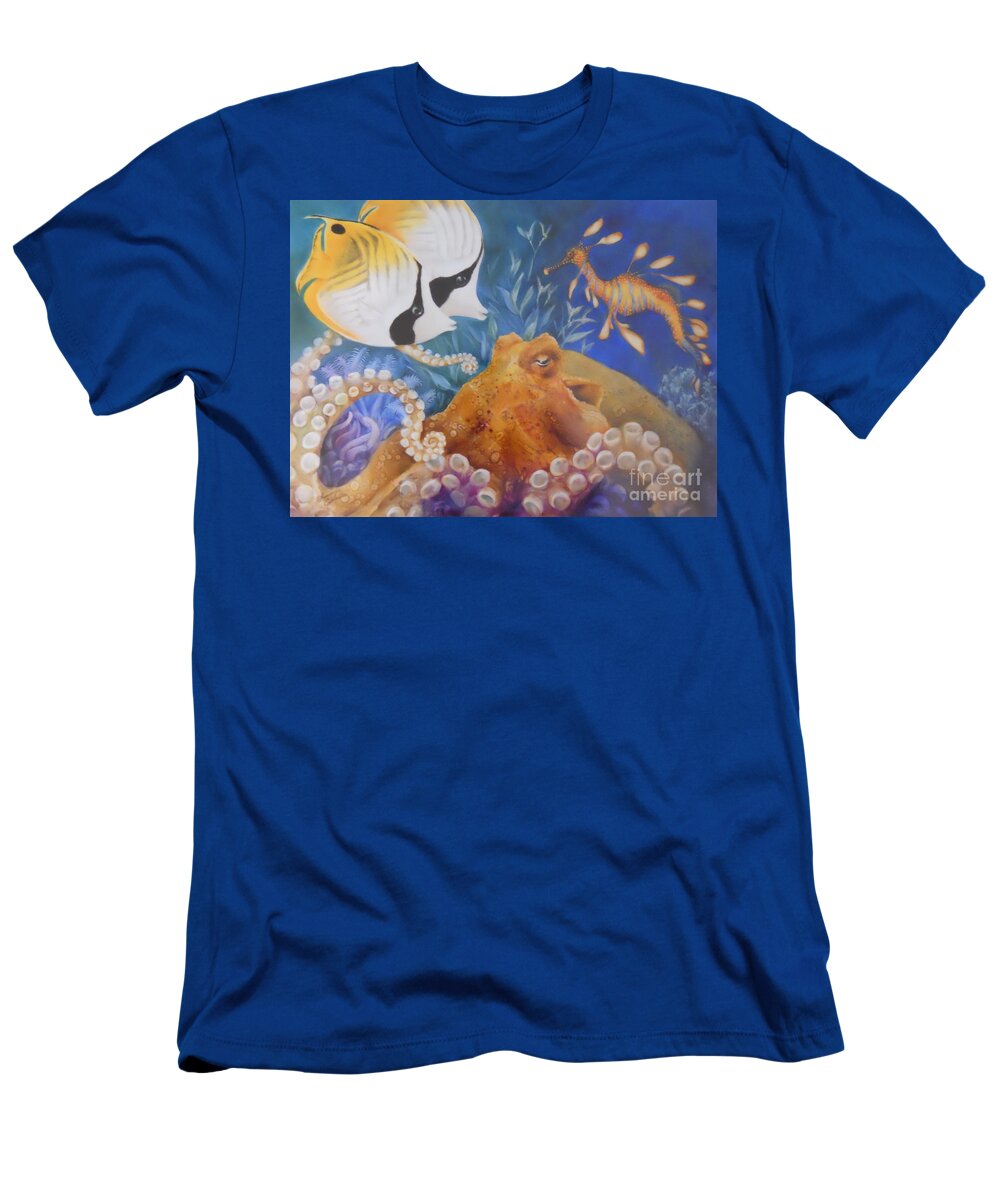 Ocean T-Shirt featuring the painting Ocean Hang Out by Summer Celeste