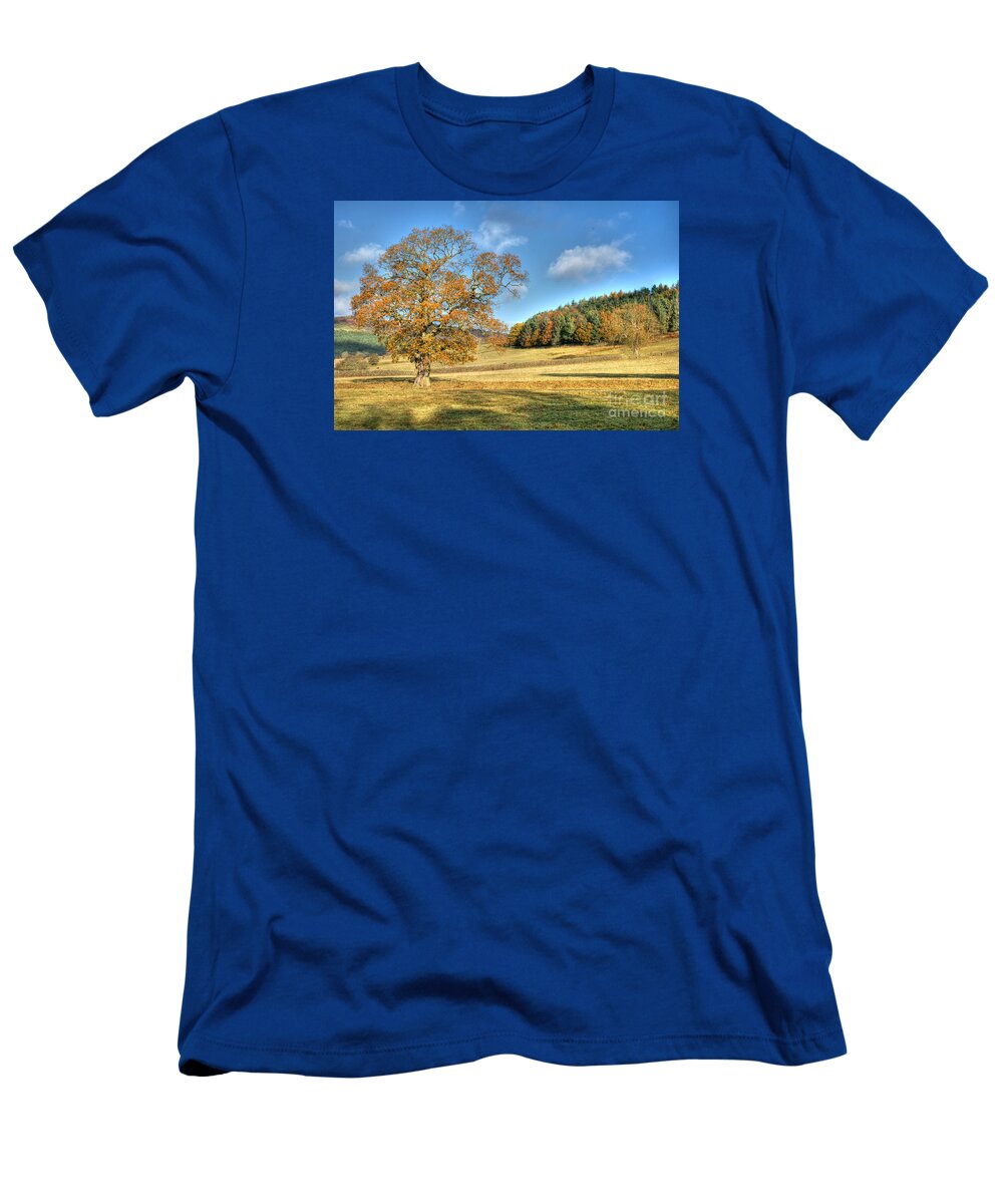 Landscape T-Shirt featuring the photograph October Gold by David Birchall