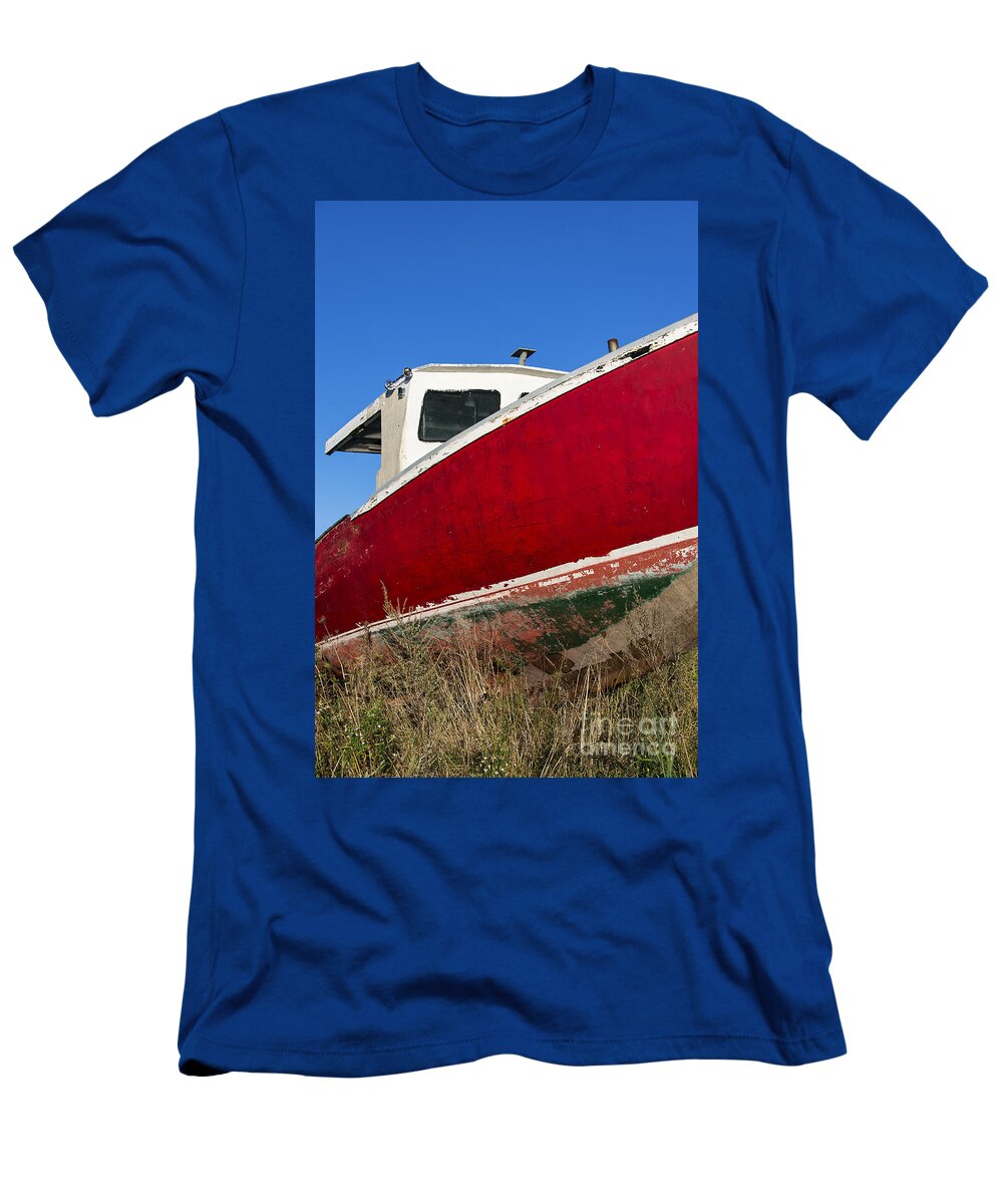Abandoned T-Shirt featuring the photograph Old Weathered Boat by John Greim