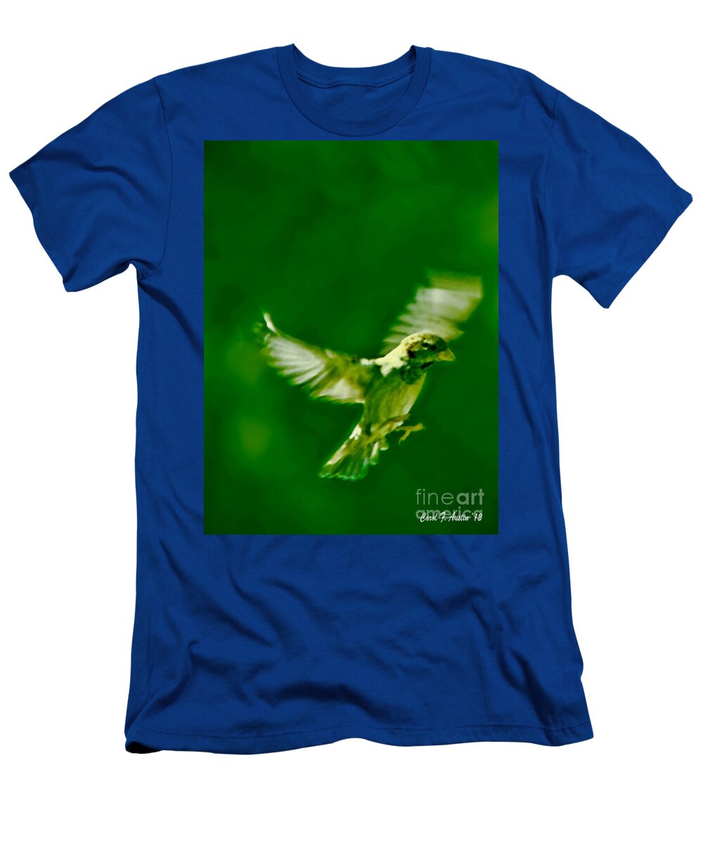 Bird T-Shirt featuring the photograph On the wings of a Bird by Carol F Austin