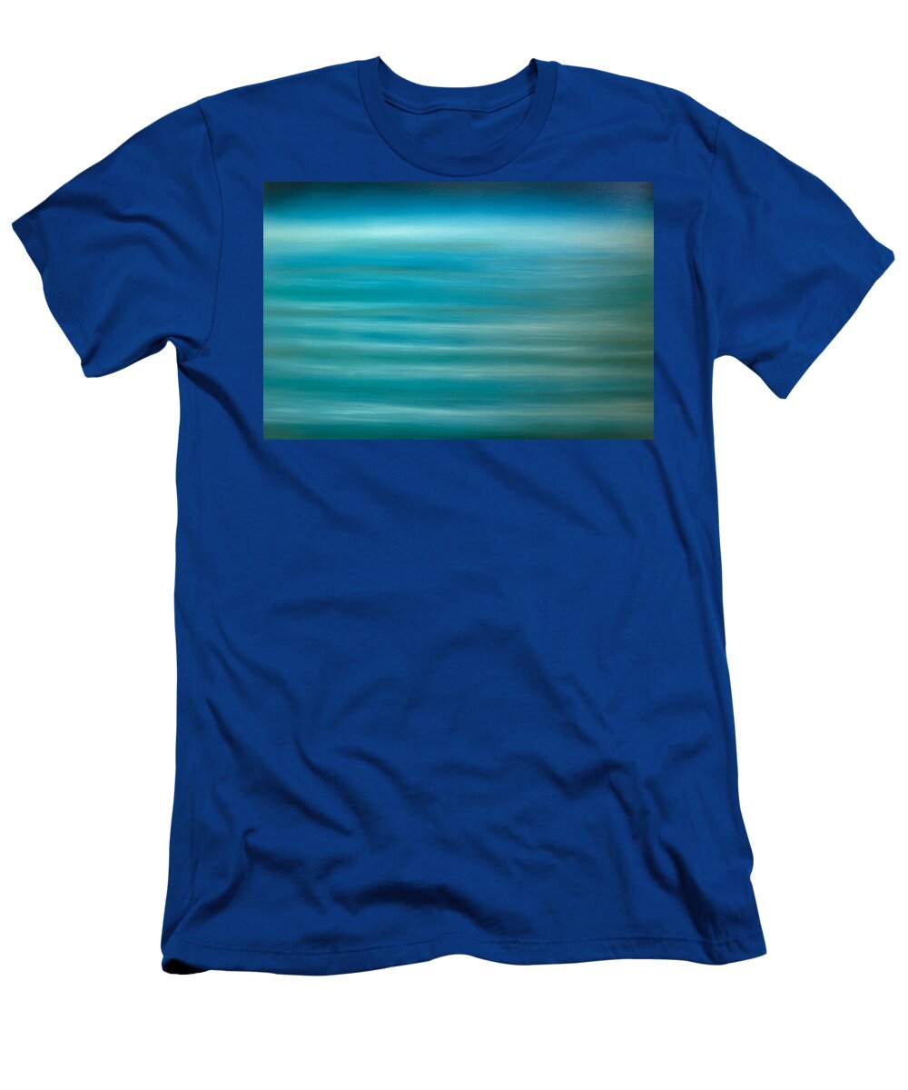 Derek Kaplan Art T-Shirt featuring the painting Opt.54.14 Ocean In The Sky by Derek Kaplan