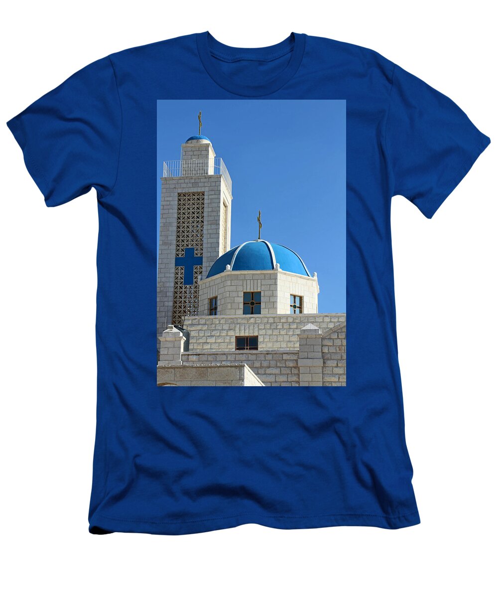 Taybeh T-Shirt featuring the photograph Orthodox Church at Taybeh by Munir Alawi