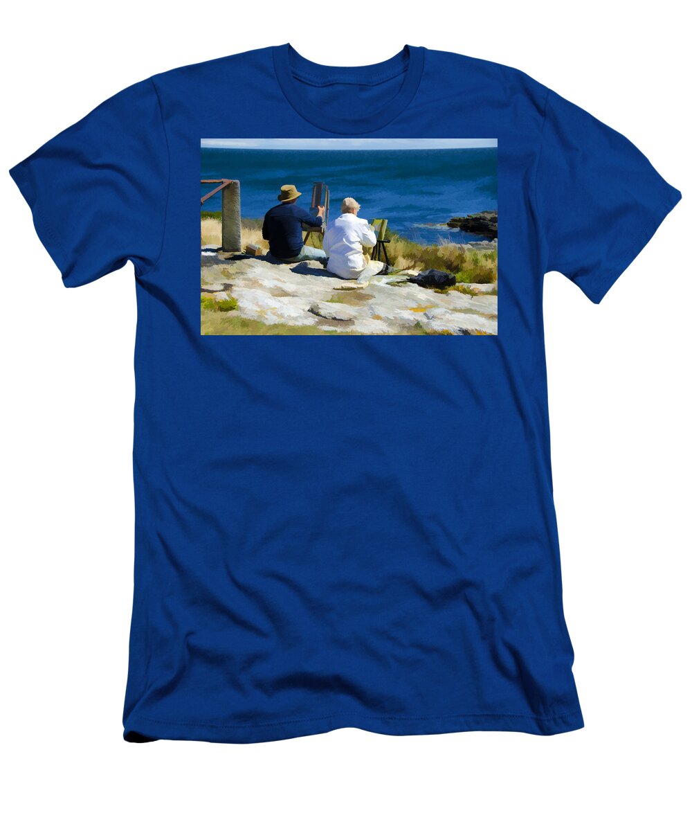 Artist T-Shirt featuring the photograph Painting the View by Donna Doherty