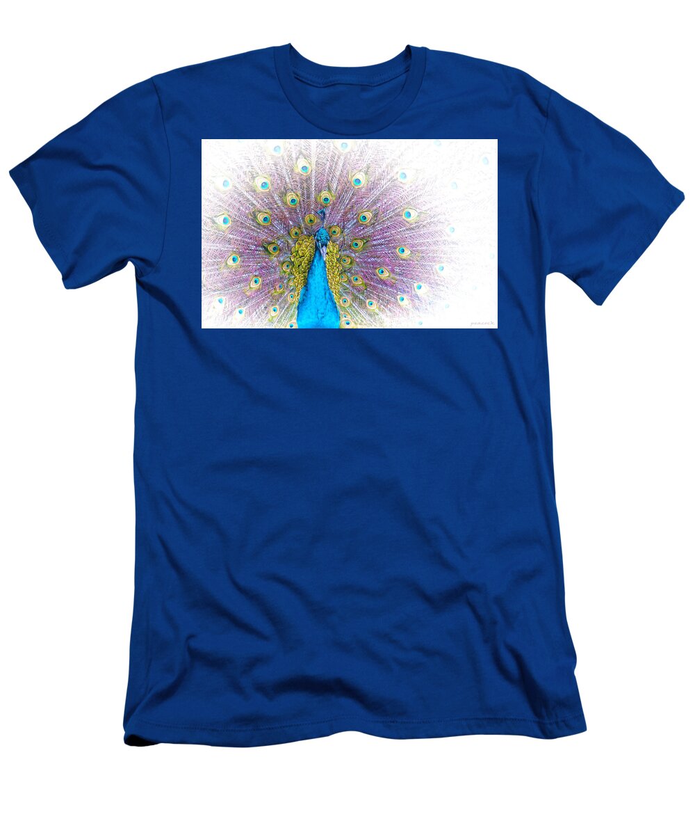 Animals T-Shirt featuring the photograph Peacock by Holly Kempe