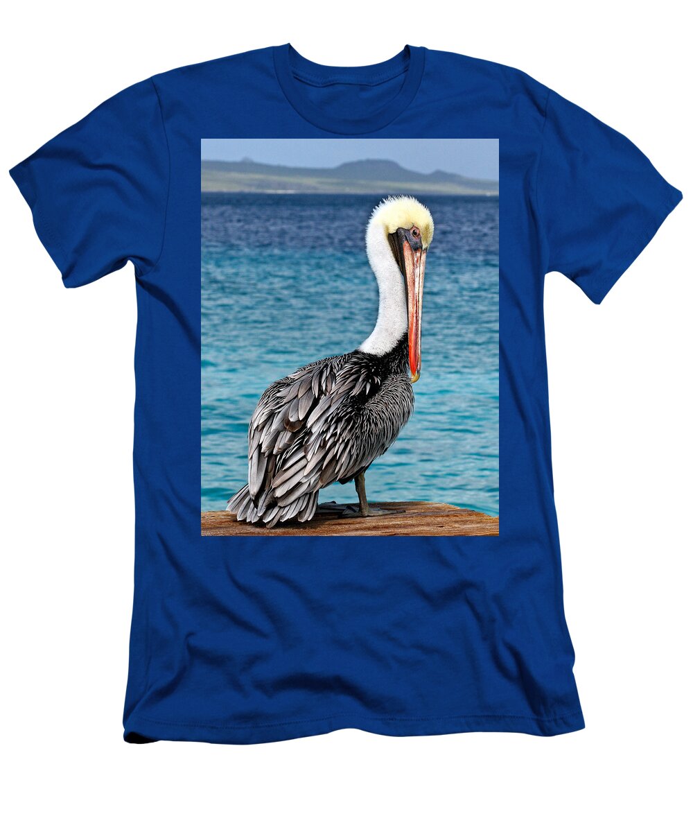 Bird T-Shirt featuring the photograph Pelican Portrait by Jean Noren
