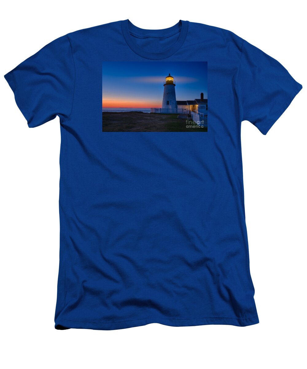 Architure T-Shirt featuring the photograph Pemaquid Blue Dawn by Jerry Fornarotto
