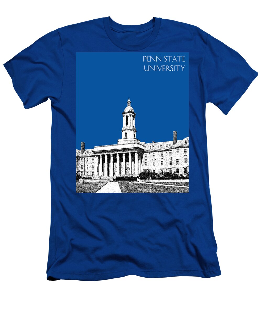 University T-Shirt featuring the digital art Penn State University - Royal Blue by DB Artist