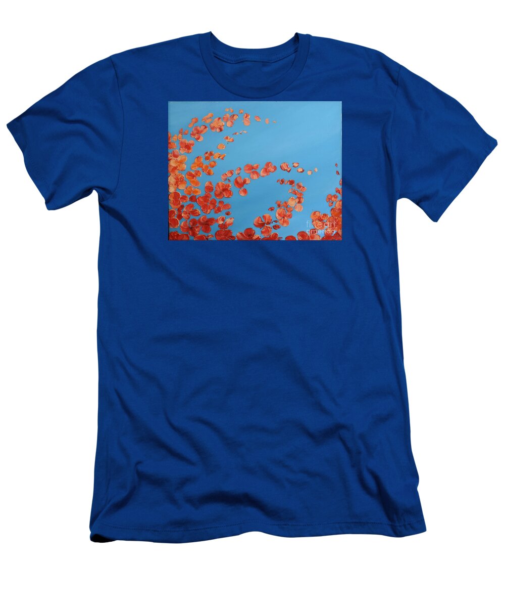 Abstract T-Shirt featuring the painting Precious Moments by Teresa Wegrzyn