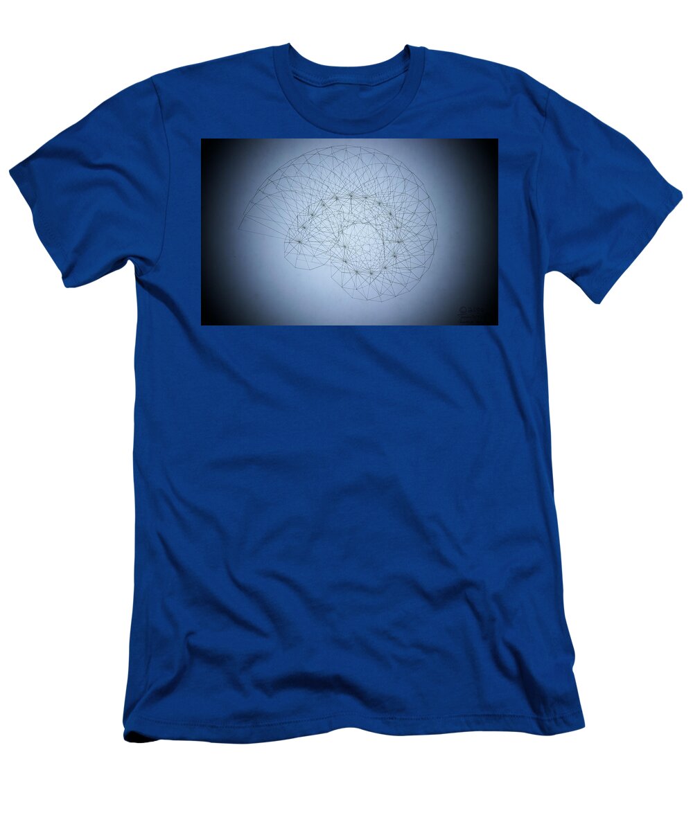 Seashell T-Shirt featuring the drawing Quantum Nautilus Spotlight by Jason Padgett