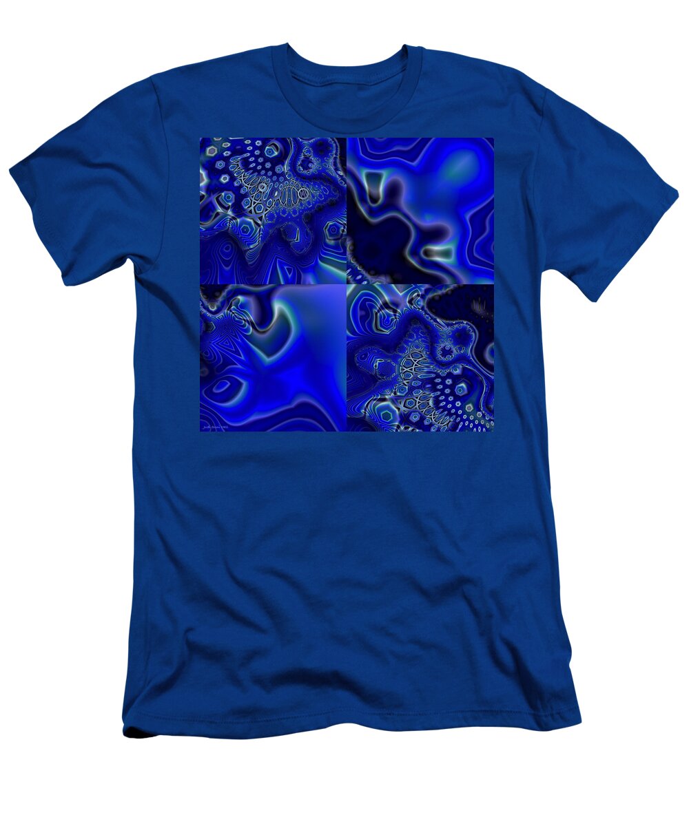 Abstract T-Shirt featuring the digital art Quarters of Midnight by Judi Suni Hall
