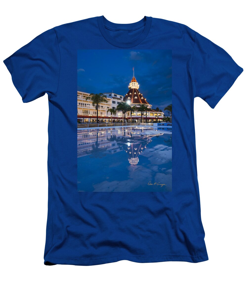 Hotel Del Coronado T-Shirt featuring the photograph Rare Reflection by Dan McGeorge