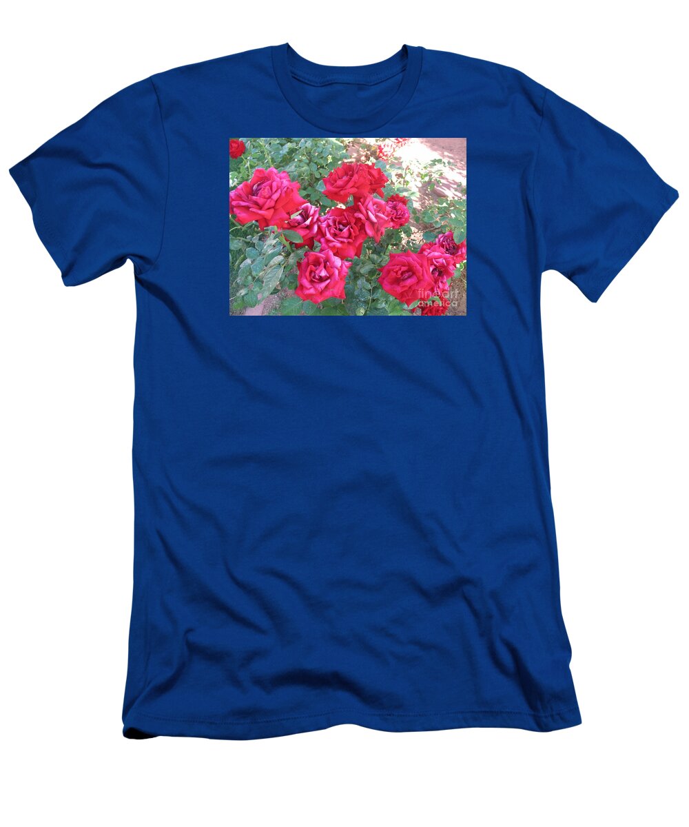 Reds T-Shirt featuring the photograph Red and Pink Roses by Chrisann Ellis