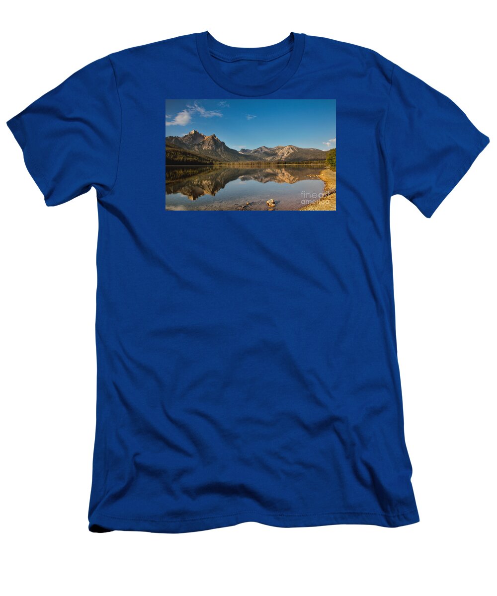 Rocky Mountains T-Shirt featuring the photograph Reflections At Stanley Lake by Robert Bales