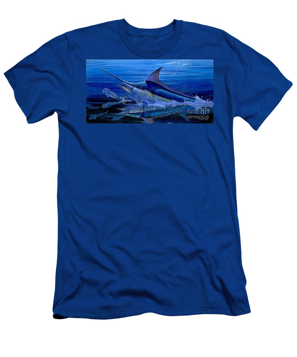 Marlin T-Shirt featuring the painting Reflections Off0058 by Carey Chen