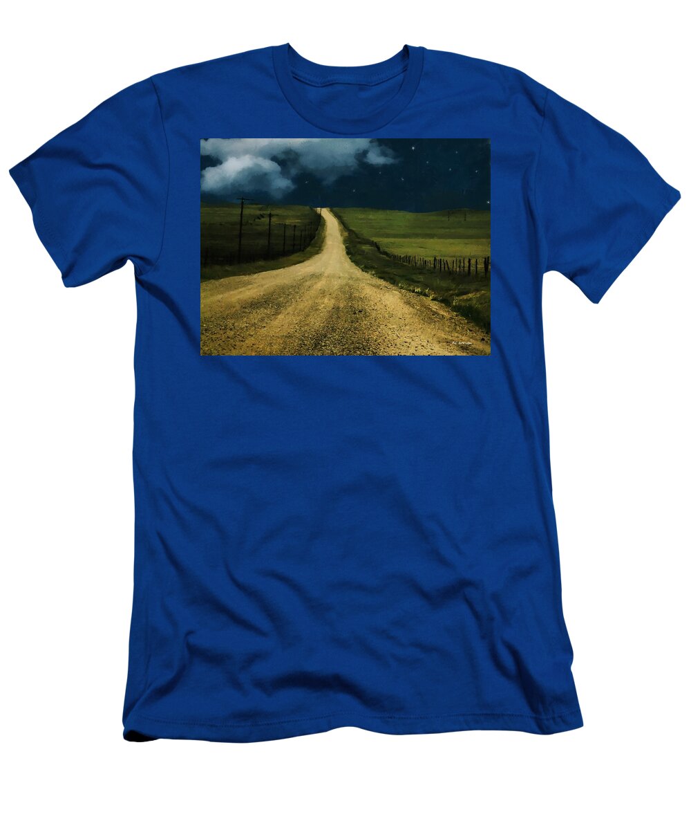 Road T-Shirt featuring the painting Ribbon of Road by RC DeWinter