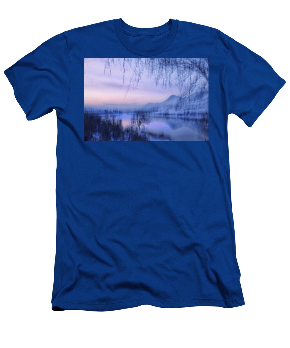 River T-Shirt featuring the photograph River Sunset by Theresa Tahara
