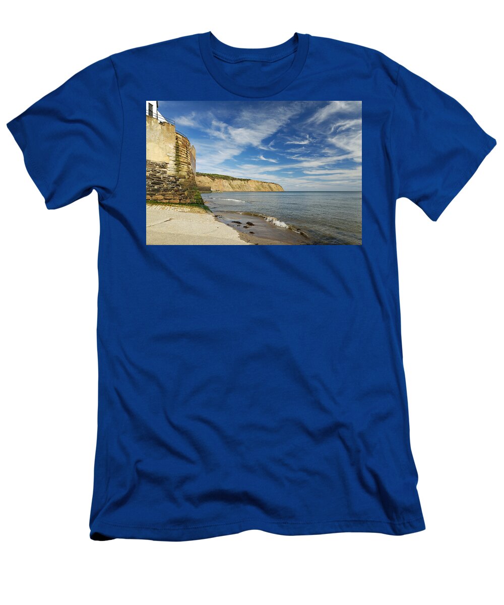 Britain T-Shirt featuring the photograph Robin Hood's Bay from the Slipway by Rod Johnson
