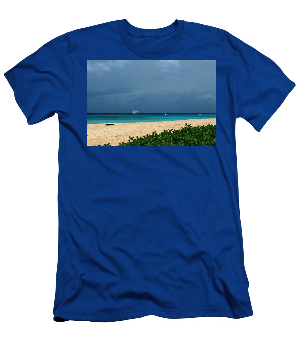 White Sand T-Shirt featuring the photograph Sail Away by Catie Canetti