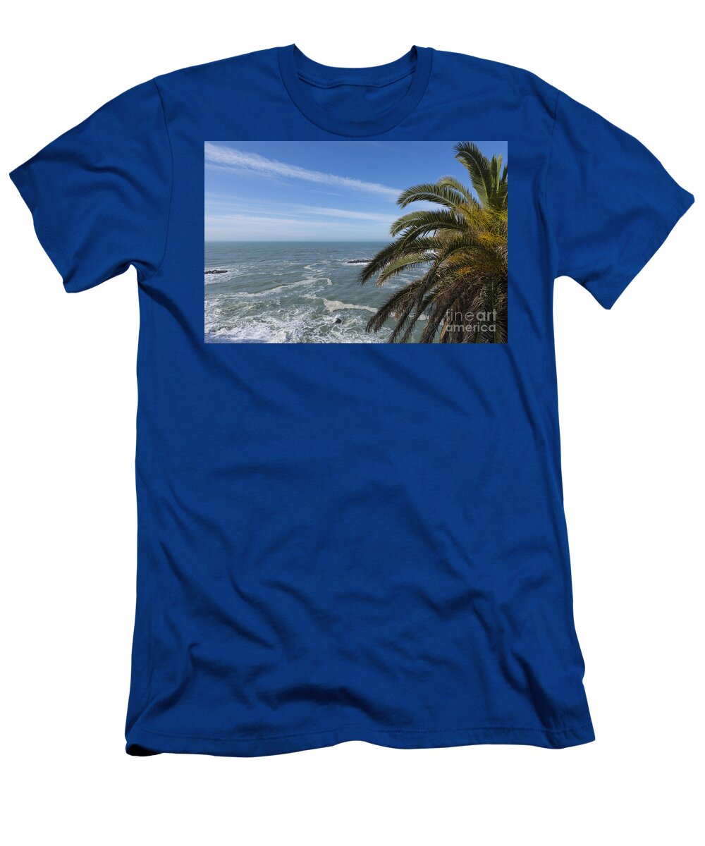 Sea T-Shirt featuring the photograph Sea and palm tree by Mats Silvan