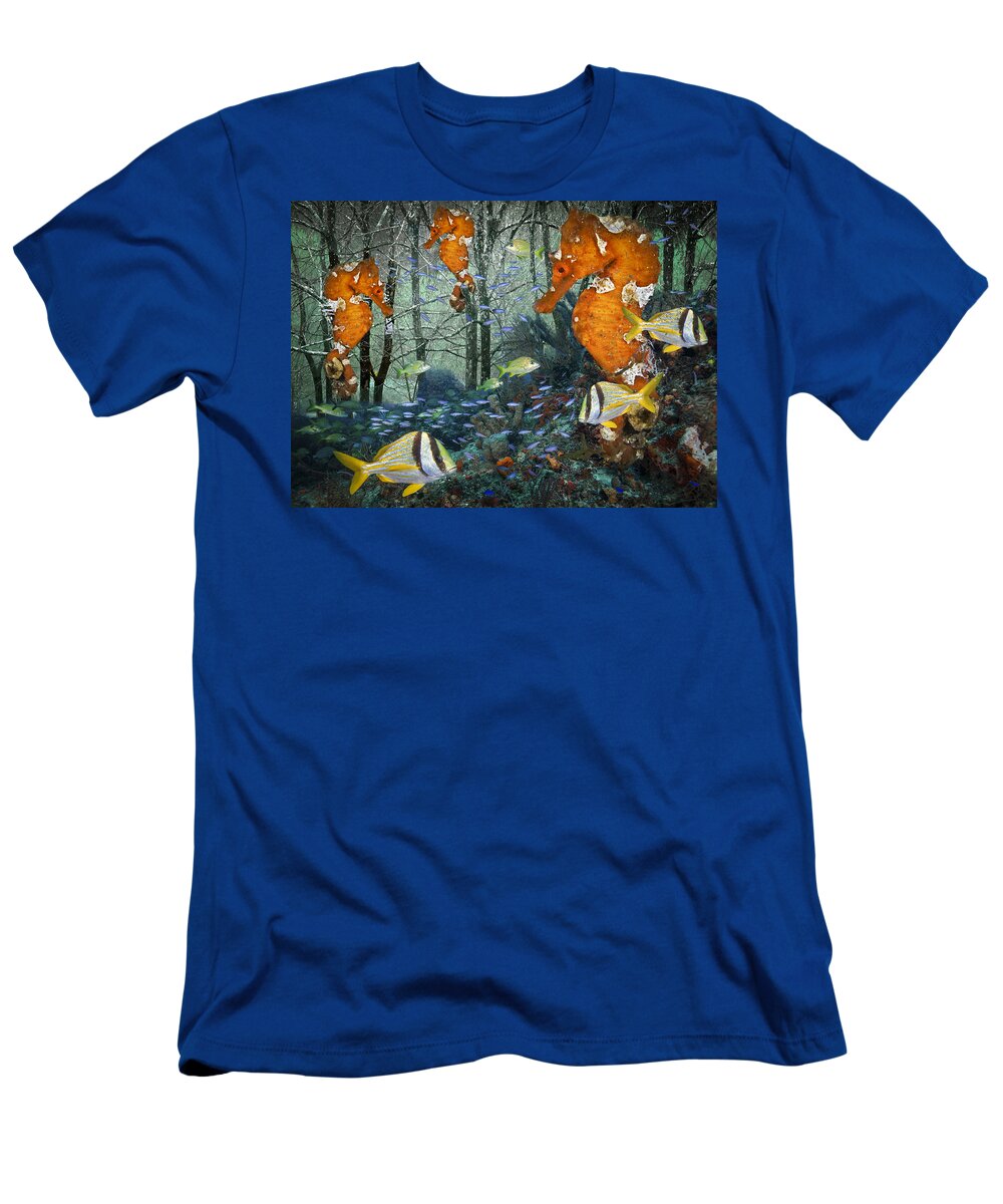 Fishing T-Shirt featuring the photograph Seahorse City by Debra and Dave Vanderlaan