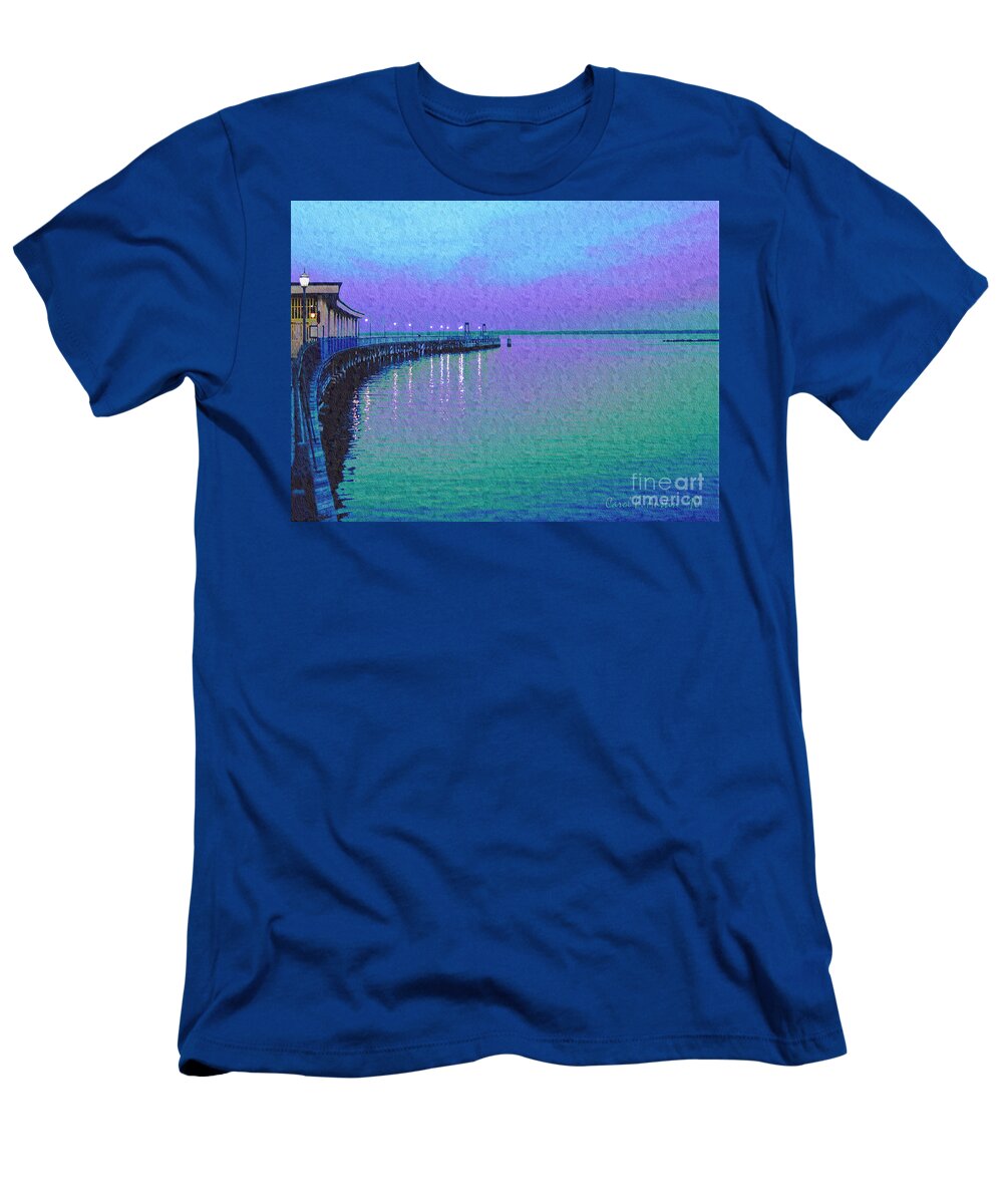 Ocean T-Shirt featuring the photograph Painterly Seascape Purple Flurry by Carol F Austin
