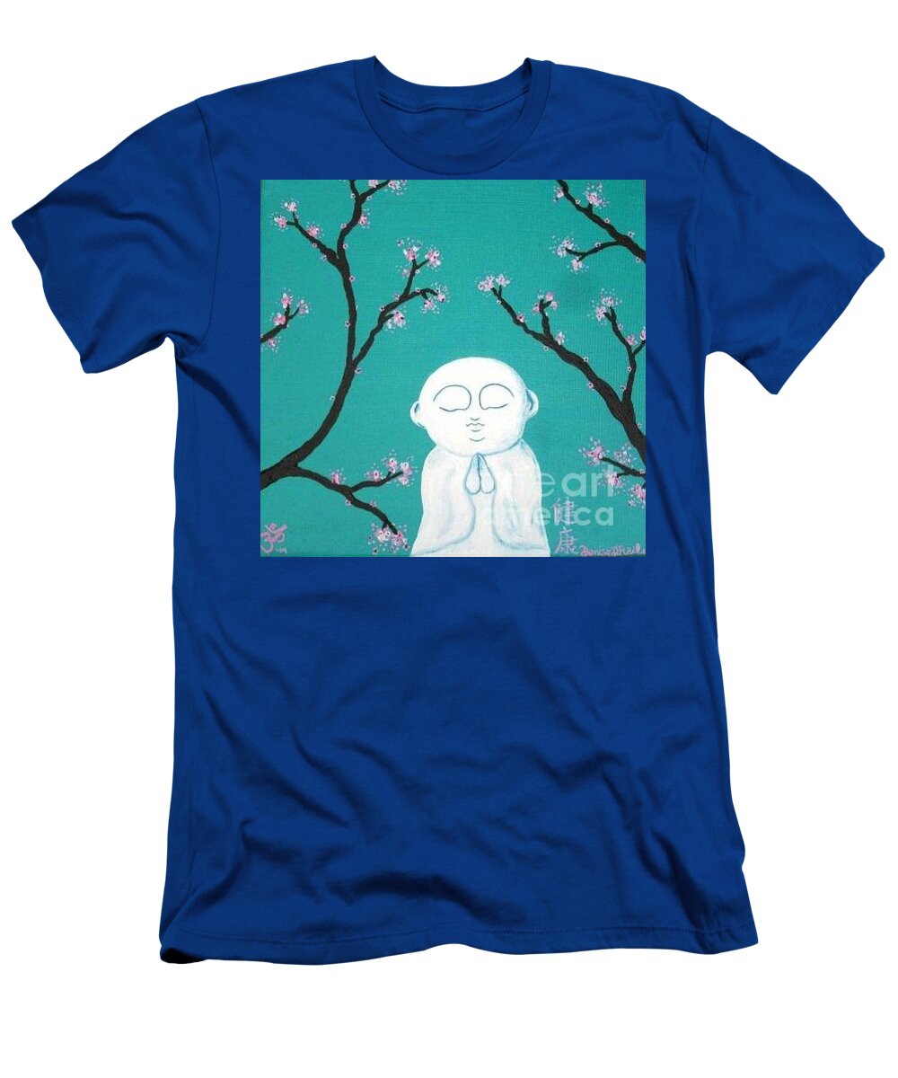 Buddha T-Shirt featuring the painting Serene Buddha by Denise Railey