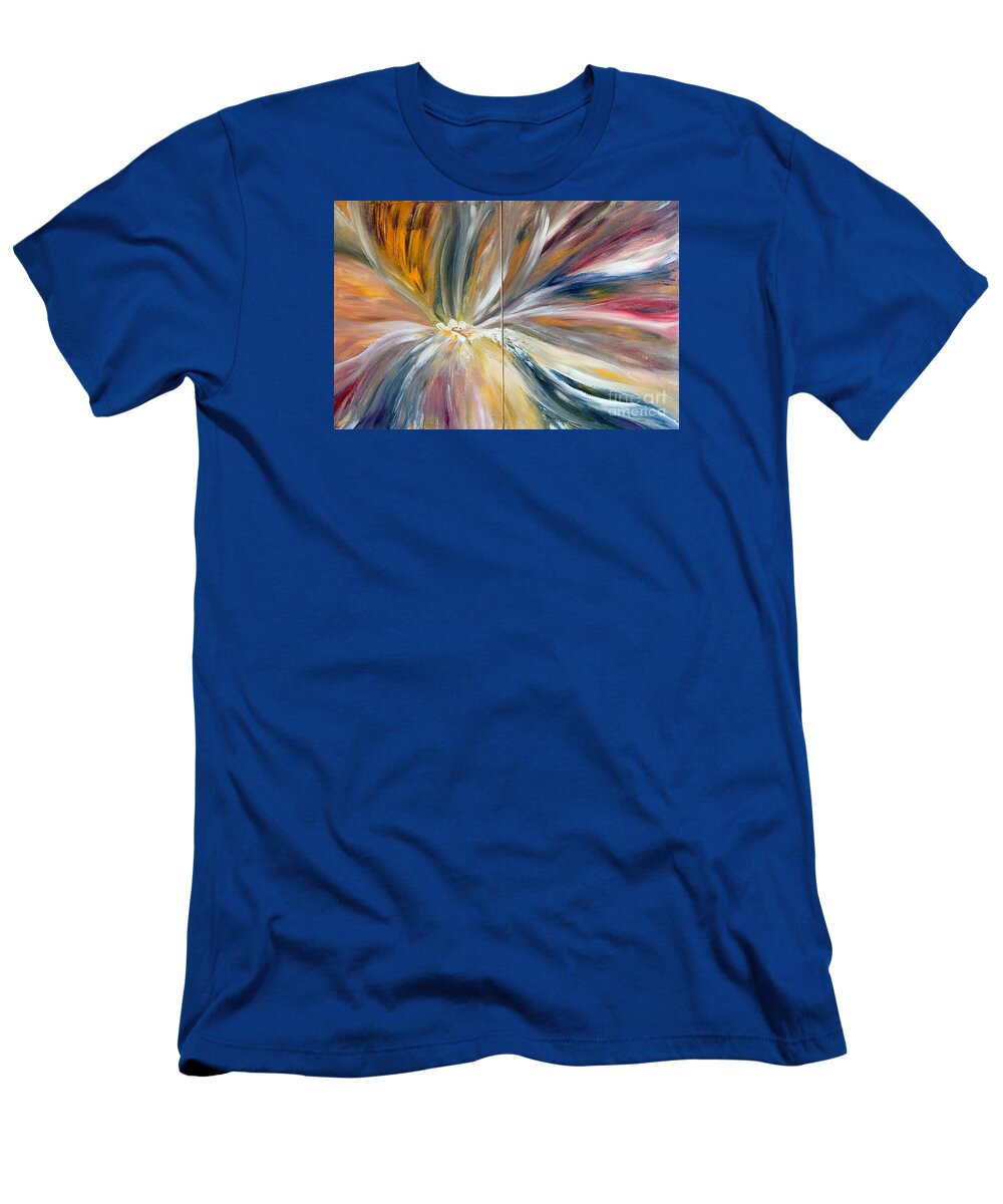 Abstract T-Shirt featuring the painting Serenity by Teresa Wegrzyn