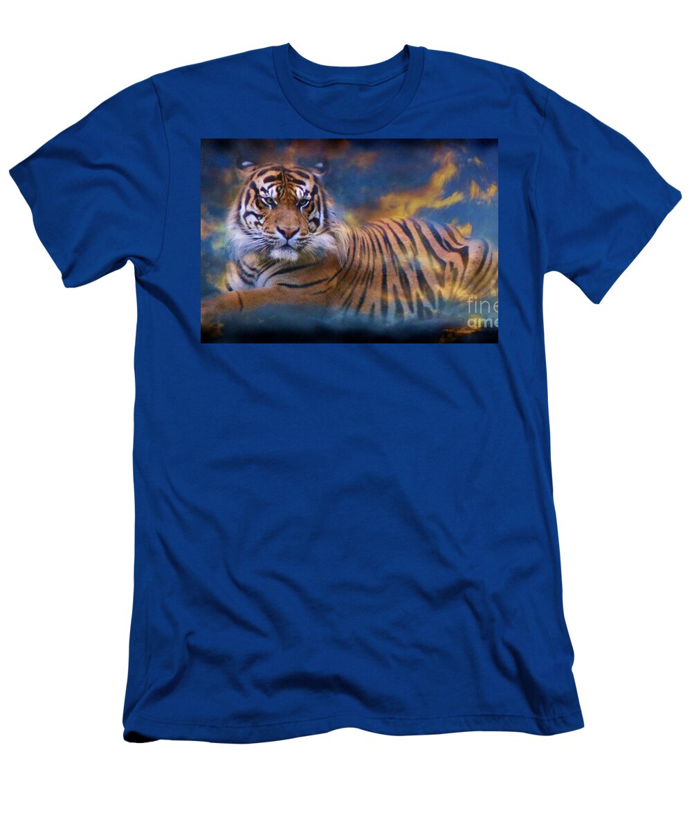 Tiger T-Shirt featuring the photograph H Sky Tiger by Dale Crum