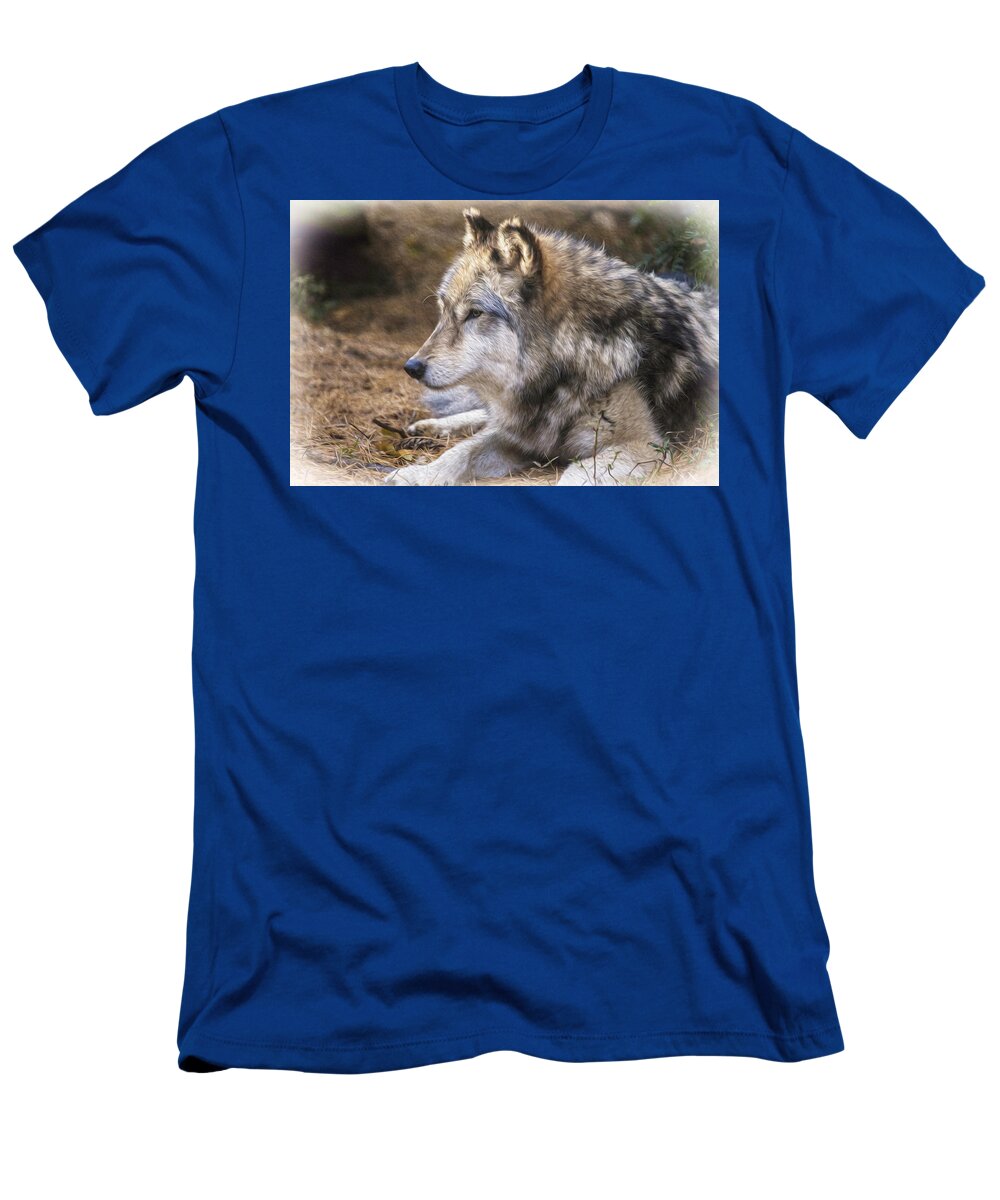 Wolf T-Shirt featuring the photograph So Precious by Karol Livote
