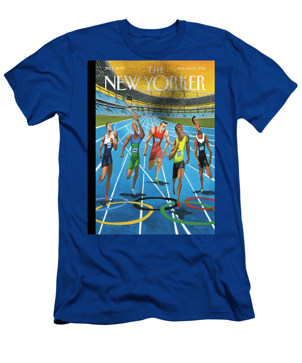 Olympics T-Shirt featuring the painting Something In The Air by Mark Ulriksen