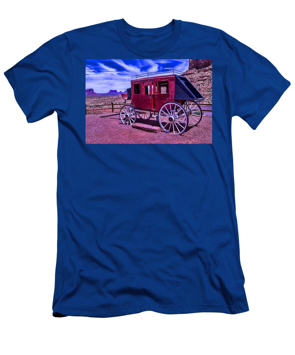 Stage T-Shirt featuring the photograph Stage Coach Monument Valley by Garry Gay