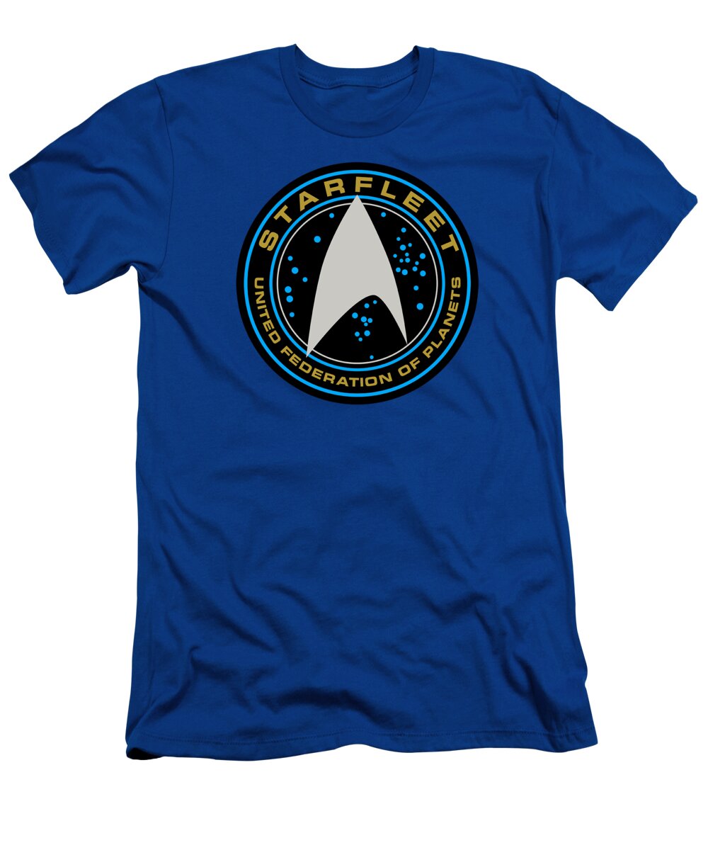  T-Shirt featuring the digital art Star Trek Beyond - Starfleet Patch by Brand A